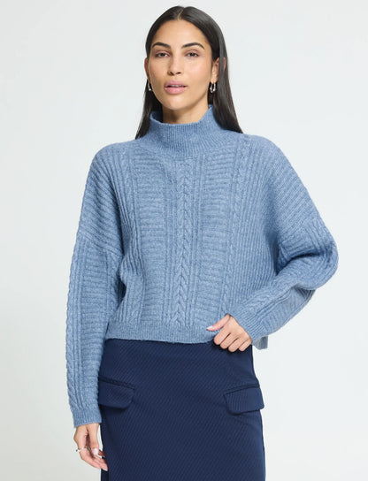ICHI TURTLENECK KNIT - Allure Blue