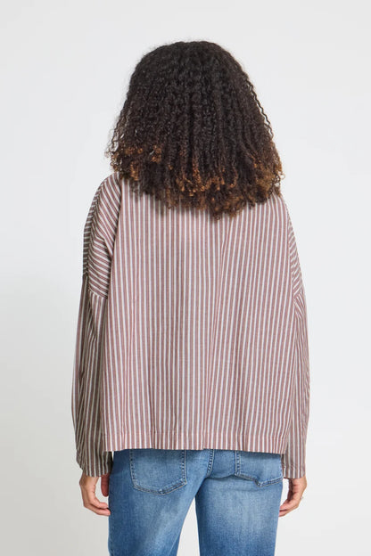ICHI Striped Shirt - Zinfandel Stripe