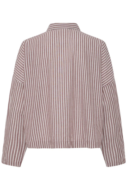 ICHI Striped Shirt - Zinfandel Stripe