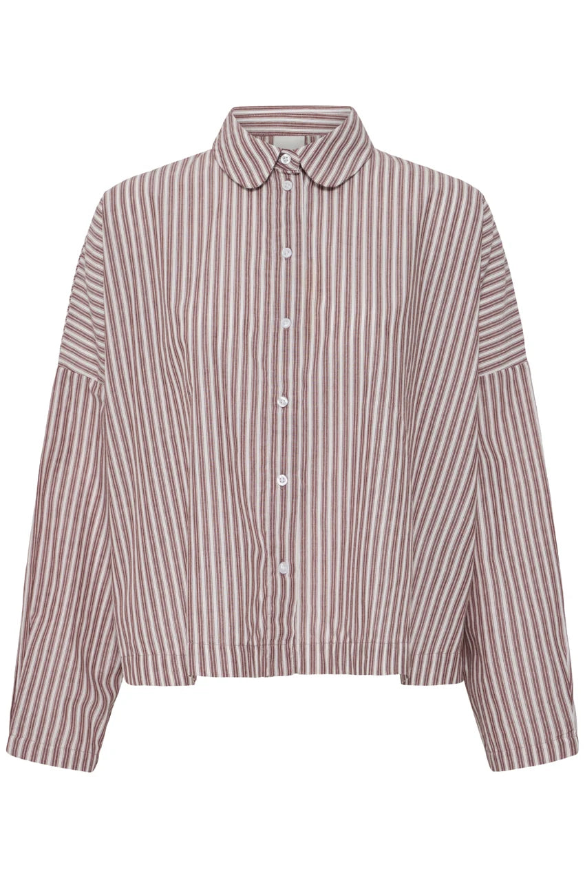 ICHI Striped Shirt - Zinfandel Stripe